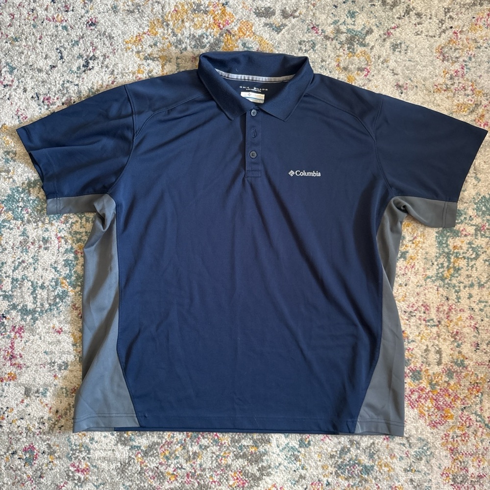 Columbia Men's Polo in Navy and Gray